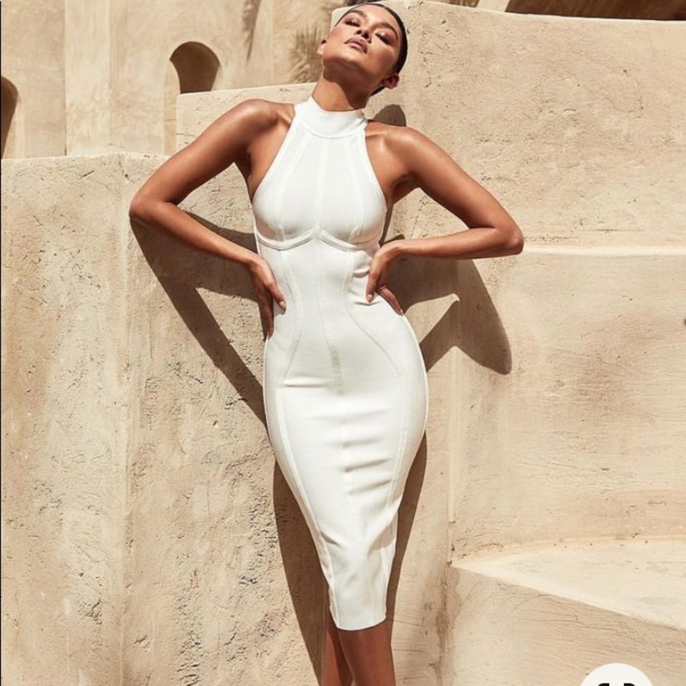 House of CB White Bandage Dress, XS